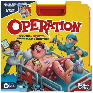 Operation Electronic Board Game with All-in-One Carrying Case, Kids Games, 6+