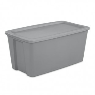 Sterilite 50 Gallon Tote – Gray Plastic Storage Bin with Snap-on Lid