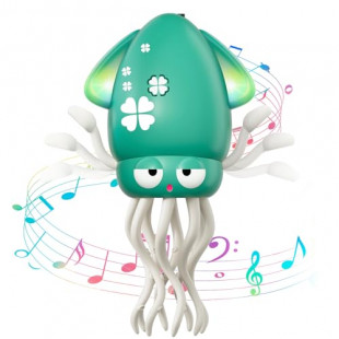 Dancing Octopus Baby Toy - Electric Crawling Tummy Time Squid for Kids (Green)
