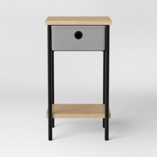 Room Essentials™ Fabric Bin Dorm Side Table - Black Frame (Quantity 1)