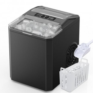 Sweetcrispy Countertop Ice Maker - 9 Cubes in 6 Minutes, Portable & Self-Cleaning