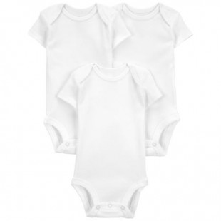 Carter’s Child of Mine Baby Unisex Short Sleeve Bodysuits 3-Pack – Preemie to 18 Months