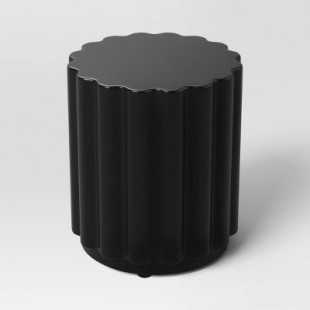 Scalloped Round Side Table Black - Room Essentials™ - 1 Unit