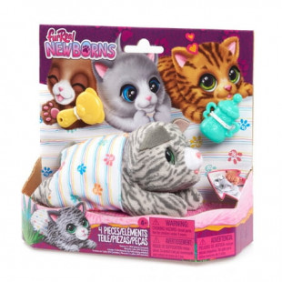 furReal Newborns Kitty Interactive Pet – Small Plush Stuffed Animal Cat with Sounds and Movement