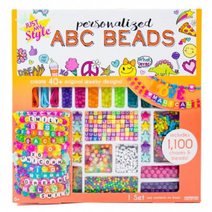 Just My Style Personalized ABC Beads Bracelet-Making Kit – 1000+ Beads for Creative Designs