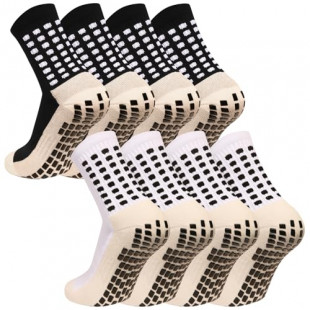 MIHAIR Men’s Grip Soccer Socks Anti Slip Athletic Socks with Grip Pads – 2/4/6 Pairs