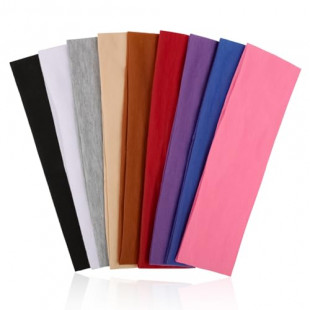 9 Pcs Non Slip Headbands for Women & Men - Elastic Sweat Bands for Workout Yoga Running