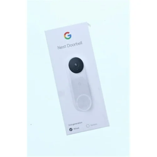 Reburbished Google Nest Doorbell (Wired, 2nd gen) - Video Doorbell Camera - Doorbell Security Camera - Snow