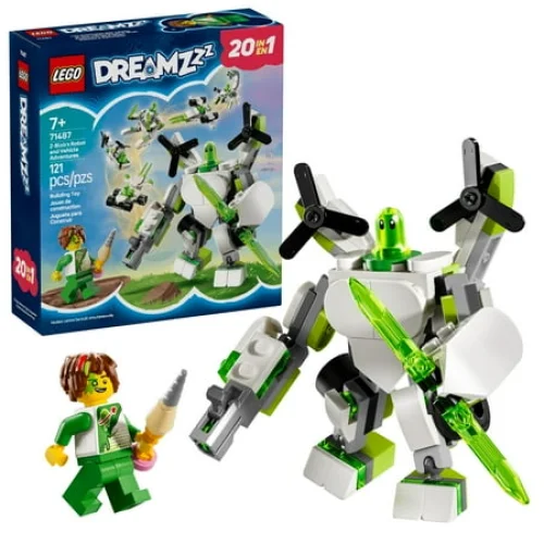LEGO DREAMZzz Z-Blob’s Robot and Vehicle Adventures Robot Toy Building Kit - Mech Suit Set for Kids, Boys and Girls, Ages 7+ - 19 Rebuild Options for Pretend Play - Gift Idea for Birthday - 71487