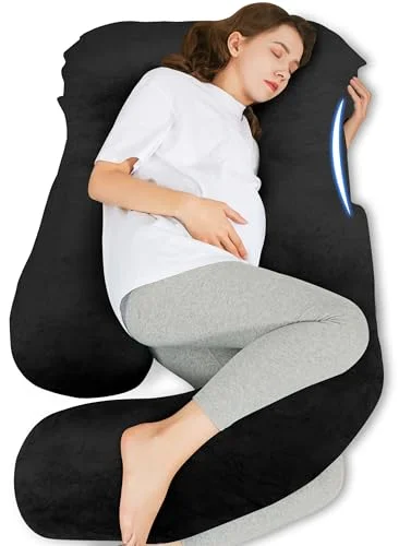 HIPHOP PANDA U-Shaped Pregnancy Pillow - Full Body Maternity Support Pillow - 57 Inch