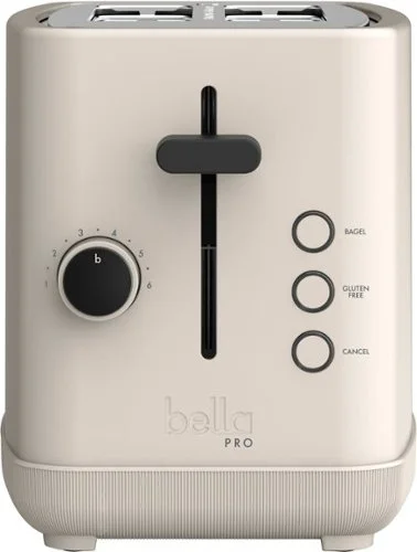 bella PRO - 2-Slice Toaster with Extra Wide Slots - Oatmilk