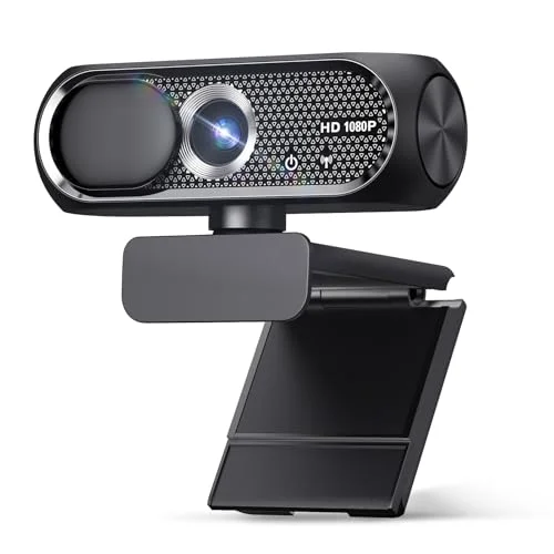 Shcngqio 1080P HD Webcam with Microphone - Noise Cancellation, Privacy Cover