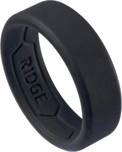 Rebuilt The Ridge Wallet - 8MM Silicone Ring Set - Size 9 - Royal Black