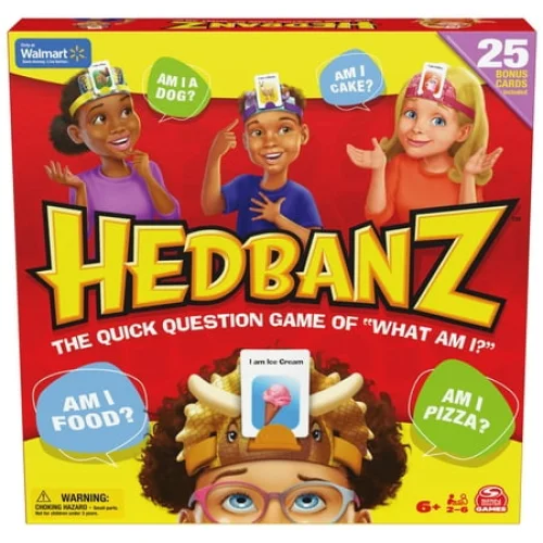 Hedbanz 2nd Edition Picture Guessing Board Game with 25 Bonus Cards Walmart Exclusive for 2-6 Players