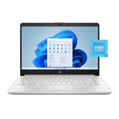 Reburbished HP 14 inch Windows Laptop Intel Celeron N4120 4GB RAM 64GB eMMC Silver (12-mo. Microsoft 365 Included)
