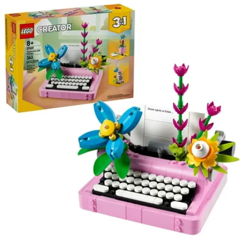 LEGO Creator 3 in 1 Typewriter with Flowers - Building Toy (31169)