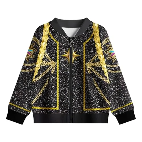Okranthize Pop Singer fashion Hoodie Jacket (6-7y) b Black Gold