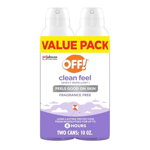 OFF! Clean Feel Picaridin Insect Repellent Aerosol Value Pack, 2 Cans, 10 oz Total