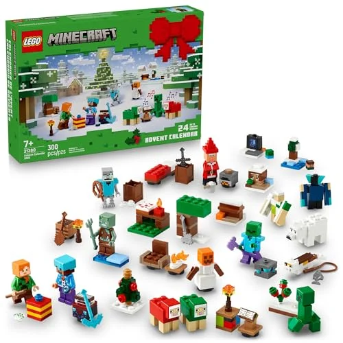 LEGO Minecraft Advent Calendar 2025 - 21280 - 24 Buildable Surprises & 8 Minifigures