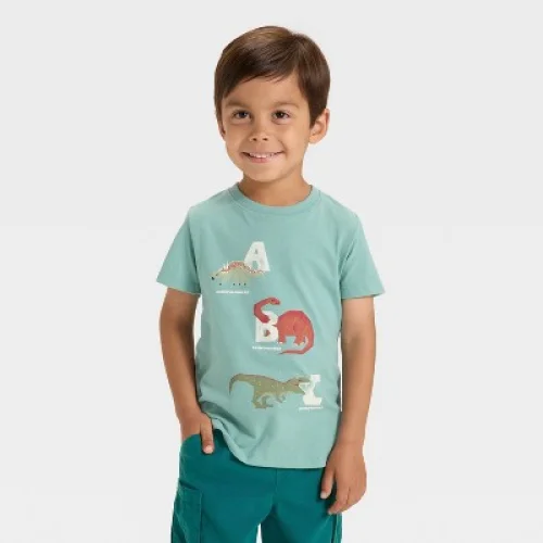 Toddler Boys' Short Sleeve Graphic T-Shirt - Cat & Jack™ Green 4T