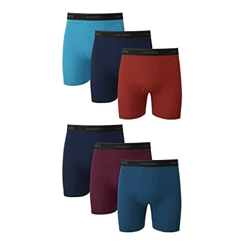 Hanes Men's Underwear Briefs, 6 Pack - XX-Large, Dyed Assorted, Cool Dri Moisture-wicking Cotton