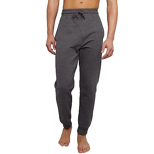 Hanes EcoSmart Fleece Sweatpants Men's Lounge Pants, 3X Large, Charcoal Heather, 30.5", Refurbished
