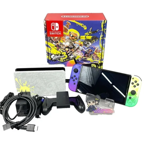 Nintendo Switch 64 GB OLED Console Splatoon 3 Edition Used Excellent Free Shipping