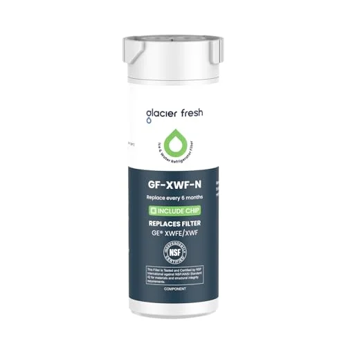 GLACIER FRESH Water Filter Replacement for GE XWFE Refrigerator (Pack of 1) NSF/ANSI 42 Certified