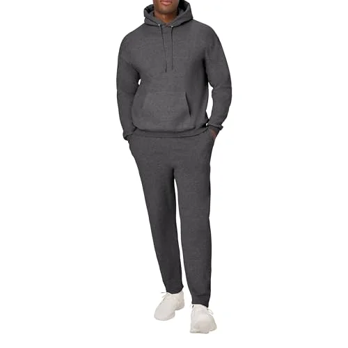 Hanes EcoSmart Fleece Sweats for Men Open Bottom Sweatpants 30.5" Smoke Gray