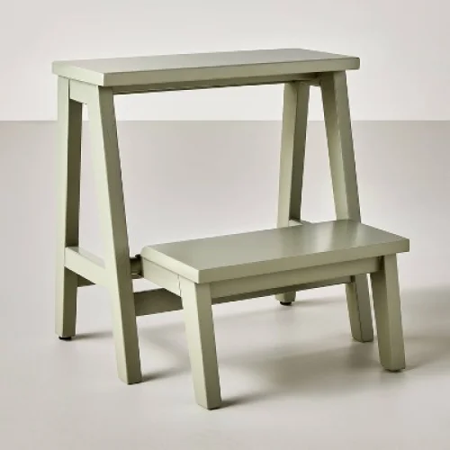 Wood Kitchen Step Stool Sage Green - Hearth & Hand™ with Magnolia