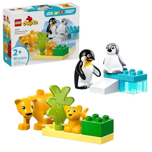 LEGO DUPLO Town Wild Animal Families Penguins & Lions Building Toy Playset - 10442