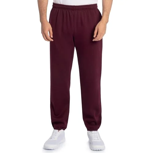 Fruit of the Loom Men's Eversoft Fleece Elastic Bottom Sweatpants with Pockets, Relaxed Fit, XX-Large