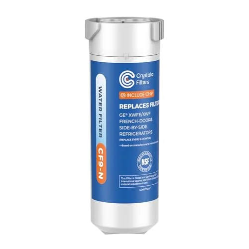 Crystala Filters Water Filter Replacement for GE XWFE, XWF Refrigerator - Pack of 1