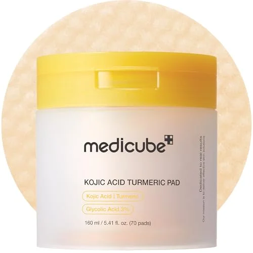 70 medicube Kojic Acid Turmeric Clarifying Toner Pads for Soothing & Calming Korean Skin Care