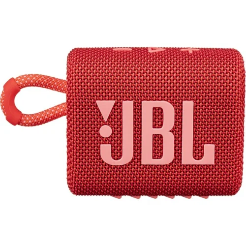 Certified Refurbished JBL Go 3 Portable Bluetooth Speaker in Red - Compact and Wireless Audio