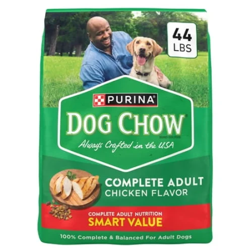 44 lb Bag of Purina Dog Chow Complete Dry Dog Food with Real Chicken for Adult Dogs