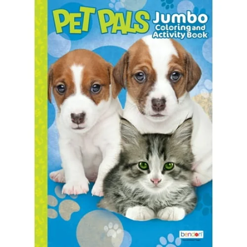 Bendon Pet Pals Jumbo Coloring Book, 64 Pages, ISBN: 09781690256526