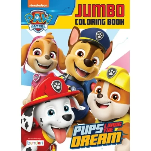 PAW Patrol Jumbo Coloring Book, 64 Pages by Bendon - Official Nickelodeon Licensed Product