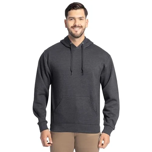 Fruit of the Loom Men's Eversoft Fleece Sweatshirt & Hoodie, Pullover, Black Heather, XX-Large