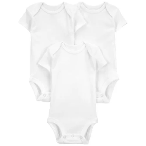 3-Pack Carter's Child of Mine Baby Unisex Short Sleeve Bodysuits, Preemie-18 Months