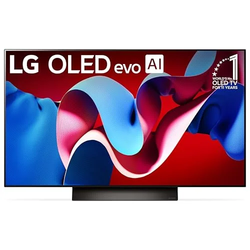 LG 48-Inch Class OLED evo C4 Series Smart TV 4K Processor Flat Screen with Magic Remote AI-Powered (2024)