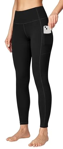 Ewedoos Women's Yoga Pants with Pockets Leggings for Women Tummy Control Compression Workout Leggings for Women New-Black