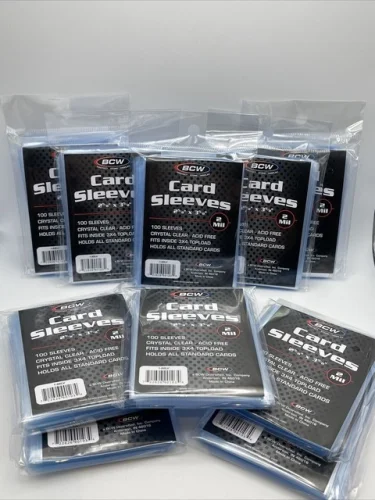 10 Packs BCW Penny Card Soft Sleeves for Standard Sized Cards - 1000 Total
