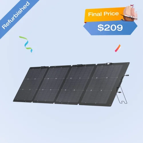 Certified Refurbished EcoFlow NextGen 220W Bifacial IP68 Portable Solar Panel