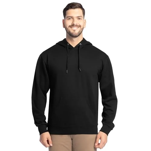 Fruit of the Loom Men's Eversoft Fleece Sweatshirt & Hoodie, Pullover, Black, X-Large