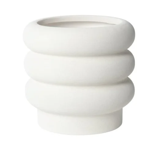 Better Homes & Gardens 6" Ceramic Bubble Planter, White - Round Planter for Small Plants