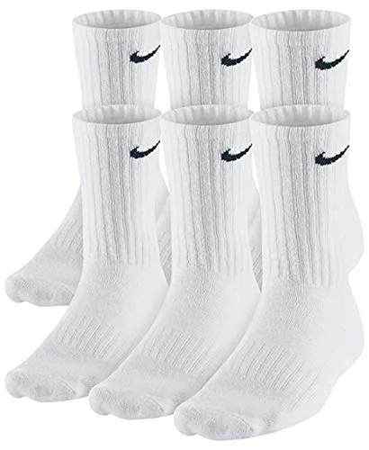 Nike Cushion Crew Socks (6 Pairs), White, X-Large