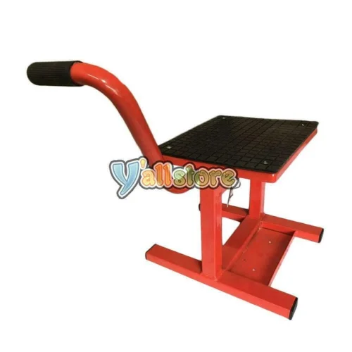 Adjustable Motorcycle Motocross Racing MX Offroad Dirt Bike Steel Lift Stand Red