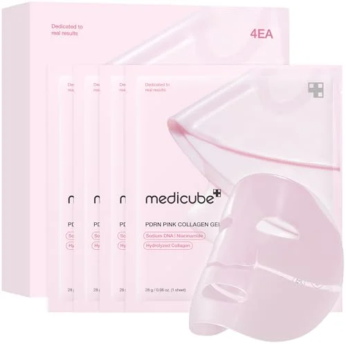 4ea Medicube Salmon DNA PDRN Pink Collagen Jelly Gel Mask Overnight Face Mask for Glass Glow Skin