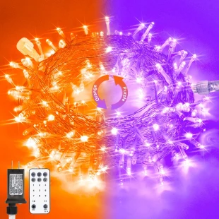 JMEXSUSS LED Orange & Purple Halloween Lights